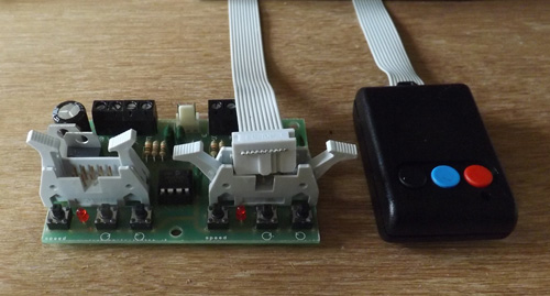The extended push button to plug into the Servo motor controller board